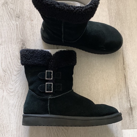 Koolaburra By Ugg Sulana Short Womens Insulated Winter Snow Boots Size 8 Black - Picture 3 of 11